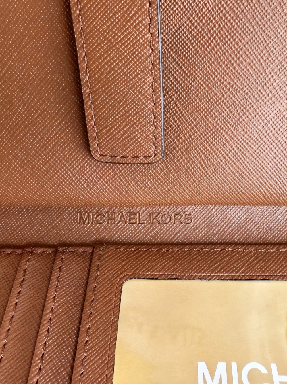 Michael Kors Brown Leather Wristlet Wallet In Color "Luggage". NWT - Picture 11 of 11